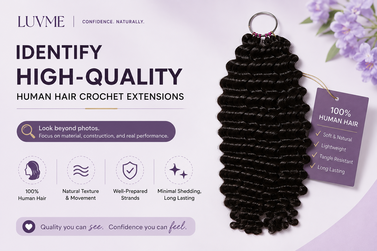 Luvme Explains How to Identify High-Quality Human Hair Crochet Extensions-PR
