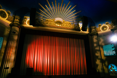 Inside the historic ALEX Theatre, one of Southern California's iconic movie palaces.