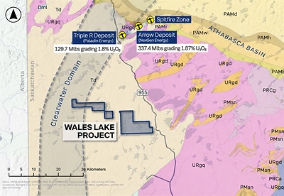 Figure 1: Wales Lake Project Geology