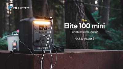 BLUETTI’s smallest 1kWh-class unit, the Elite 100 mini, is a compact portable power station for camping, travel, and everyday backup.