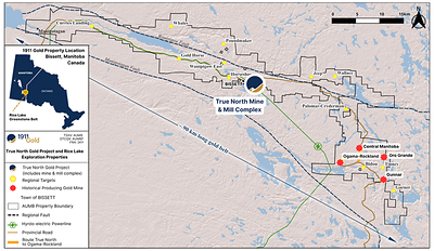1911 Gold Rice Lake Gold Property - Manitoba, Canada