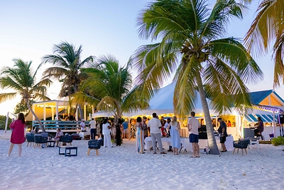 Guests gather on the beach at Karaya during the Anguilla Culinary Experience (ACE) festival. Photo: Anguilla Culinary Experience
