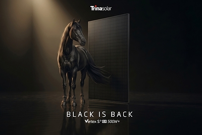 Trinasolar Vertex S+ G3 Full Black solar module, introduced for the Australian market at All Energy Australia 2026