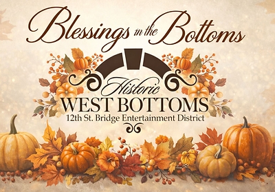 Blessings in the Bottoms is the annual First Friday Weekend Thanksgiving event in Kansas City's Historic West Bottoms. The event has lots of free entertainment plus 13 blocks of vintage, antiques, fashion, furniture, decor, and more! www.westbottoms.com
