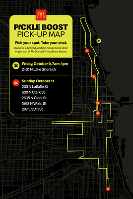 Runners can get their hands on Pickle Boost this race weekend across the city and along the race route, while supplies last. Runners can get their hands on Pickle Boost this race weekend across the city and along the race route, while supplies last.