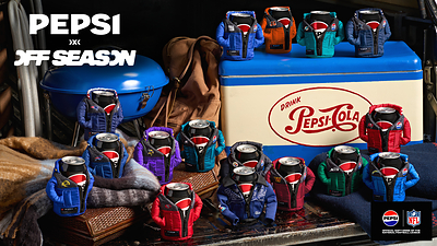 Pepsi and Off Season bring great taste and style to tailgates with mini NFL puffer can jackets