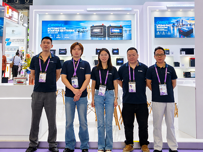 Camel Group representatives at the company’s booth during the 140th Canton Fair in Guangzhou, China. Camel Group representatives at the company’s booth during the 140th Canton Fair in Guangzhou, China.