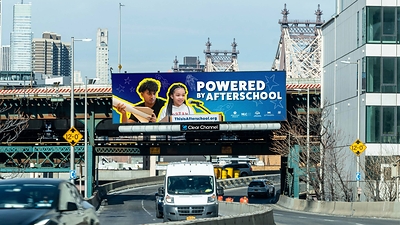 National digital billboard campaign from the Afterschool Alliance and Clear Channel Outdoor features artwork created by a 15-year-old afterschool student from Usher’s New Look in celebration of Lights On Afterschool.