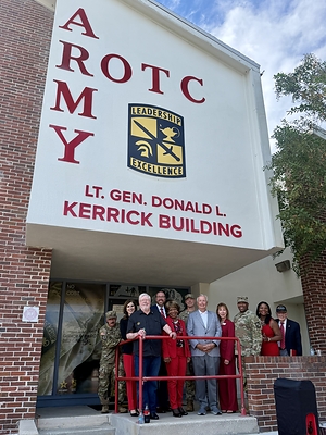 Florida Southern College dedication of the Lt. Gen. Donald L. Kerrick Army ROTC Building
