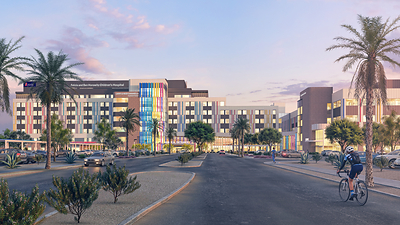 Renderings for the Intermountain Health Felicia and Ben Horowitz Children’s Hospital in Las Vegas. 
