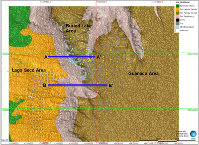 Figure 3. Plan View – General Geology of the Laguna Salada U-V Project. 