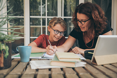 Tutor with student