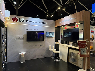 LG Hospitality solutions booth at NoVacancy 2026