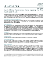 Lundin Mining Pre-Announces Items Impacting the Third Quarter 2026 Results Lundin Mining Pre-Announces Items Impacting the Third Quarter 2026 Results