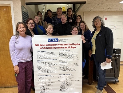 Berkshire VNA clinicians, joined by their Berkshire Medical Center nurse colleagues, delivered a petition to management seeking a fair contract on October 26, 2026.