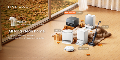 Narwal's October Prime Day lineup of smart cleaning products includes the Flow 2, Freo 20, Freo 20 Edge and S30 Pro