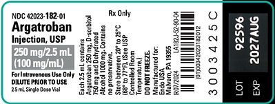 Argatroban Label Lot 92596