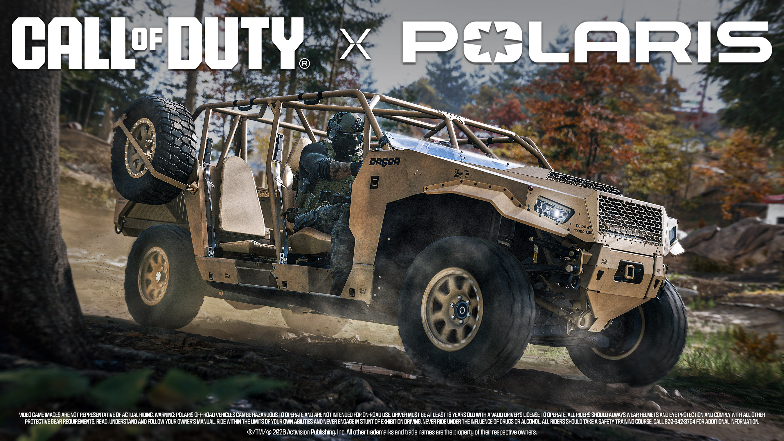 The Polaris DAGOR enters Call of Duty®: Modern Warfare® 4 as a playable in-game vehicle, bringing the capability and performance of Polaris’ real-world military platform into the game.