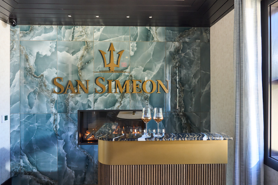 The entry at San Simeon's new estate in Paso Robles