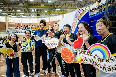 Students enjoy “School Day” at Yuet Wah College, Macau today. The third event of the “NBA Cares x Sands Cares Community Impact Week” brought together approximately 600 participants, including NBA legends and coaches, NBA executives, teachers and students from Yuet Wah College and Colégio Dom Bosco (Yuet Wah) in Macao, as well as Sands China executives and Sands Cares Ambassadors.