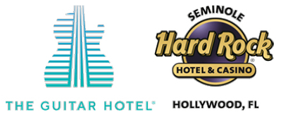 The Guitar Hotel and Seminole Hard Rock Hotel & Casino Hollywood logos The Guitar Hotel and Seminole Hard Rock Hotel & Casino Hollywood logos