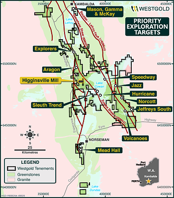 Figure 7: Greenfield Exploration Targets in the Southern Goldfields Figure 7: Greenfield Exploration Targets in the Southern Goldfields