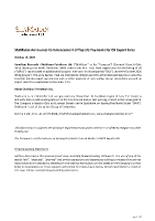 ShaMaran Announces Commencement of Top-Up Payments for Oil Export Sales