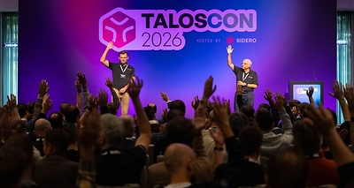 Steve Francis and Anant Yardi on stage at TalosCon 2026