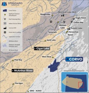 Standard Uranium Initiates Partner Funded Surface Exploration Program at the Corvo Uranium Project, Eastern Athabasca Basin, Saskatchewan