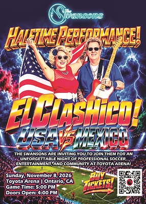 The Swansons halftime performers at El Clashico! 11.8.26