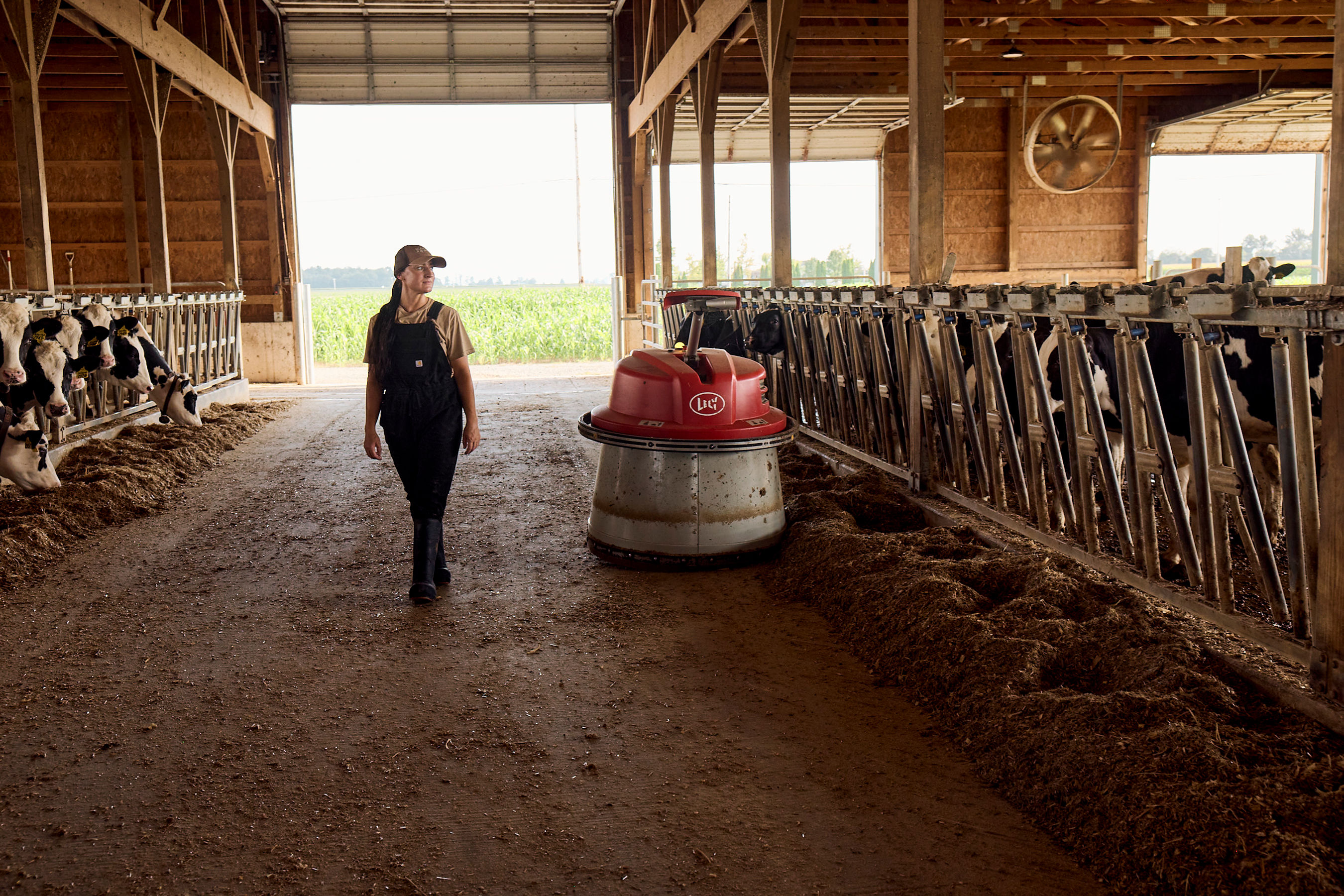 Meagan Hempfling farms at Hemsteads Holsteins in Ohio, where her family has worked the land for six generations. She's modernized the operation with robotic milking systems and feeders.
