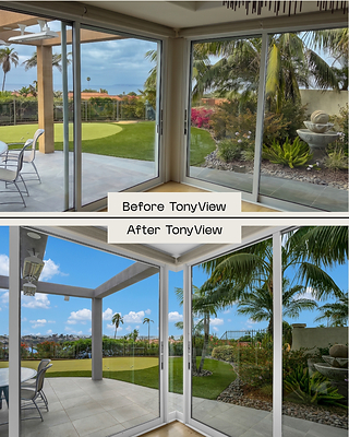 A home before and after TonyView installation A home before and after TonyView installation