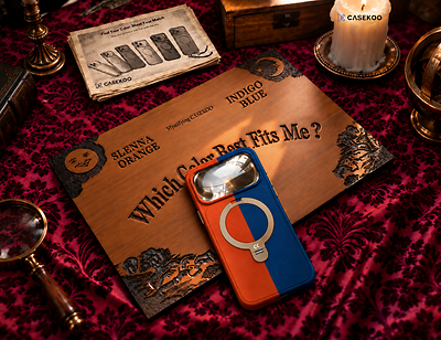 The CASEKOO Halloween Limited-Edition StandKOO Cases in Sienna Orange and Indigo Blue