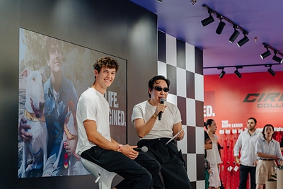 Ollie Bearman in conversation with Vogue Singapore Editor-in-Chief, Desmond Lim