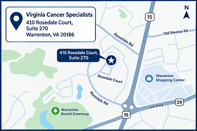 Virginia Cancer Specialists celebrates expansion in new Fauquier location at 410 Rosedale Court, Suite 270, Warrenton, VA, 20186, starting November 9, 2026. Virginia Cancer Specialists celebrates expansion in new Fauquier location at 410 Rosedale Court, Suite 270, Warrenton, VA, 20186, starting November 9, 2026.