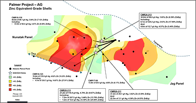 Figure 2: AG Deposit long section, looking southwest, with 2025 MRE grade shells, historical pierce points and 2026 drilling. Figure 2: AG Deposit long section, looking southwest, with 2025 MRE grade shells, historical pierce points and 2026 drilling.