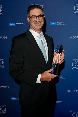 Marcelo Prince (The Wall Street Journal), Minard Editor Award honoree, at the 202 Gerald Loeb Awards presented by UCLA Anderson, held at Capitale in New York City on Thursday, October 8, 2026. Credit: Jennifer Graylock – Graylock.com